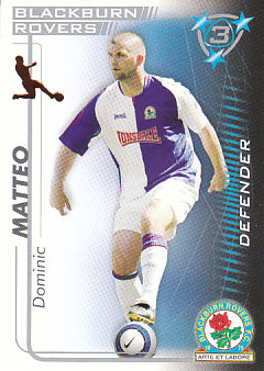 Dominic Matteo Blackburn Rovers 2005/06 Shoot Out #58